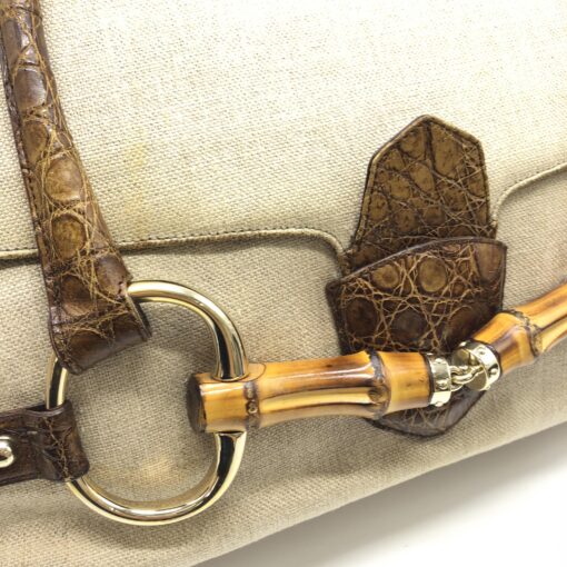 Gucci - Horsebit Croco and Canvas - Image 7