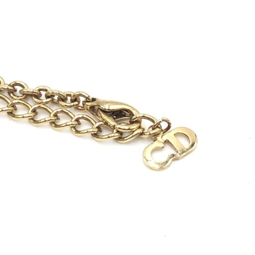 Christian Dior - Vintage Gold Plated Logo Charm Necklace - Image 7
