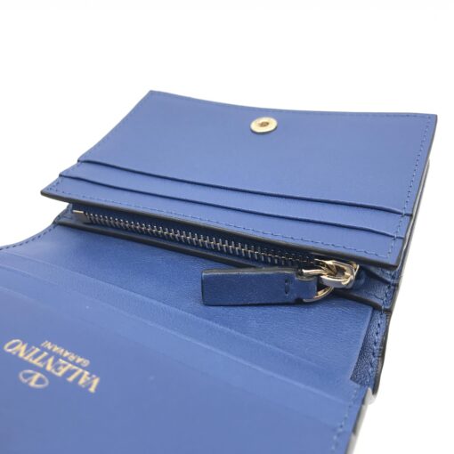 Valentino Garavani - Blue leather wallet with metal studs - Image 7