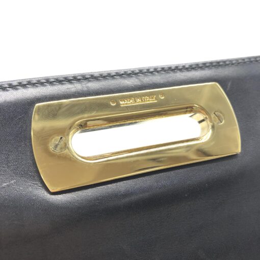 Salvatore Ferragamo - Black Leather Gancini Top Handle Handbag - Image 7