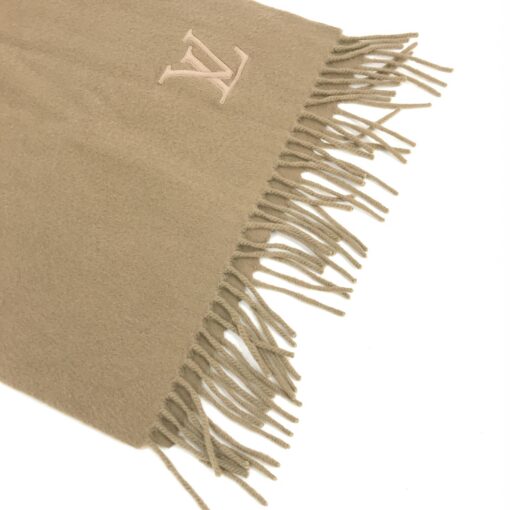Louis Vuitton - Beige cashmere scarf with logo - Image 8