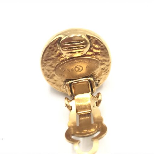 Chanel - Faux Pearl Signature Clip-On Earrings - Image 8