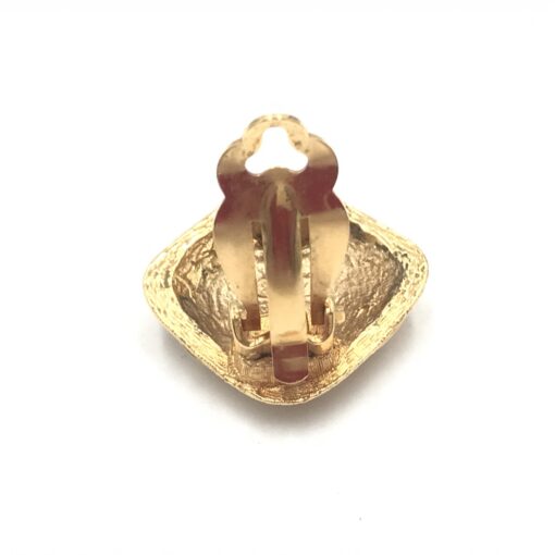 Chanel -  Coco Mark Diamond Shaped Earrings, Gold Plated - Image 8