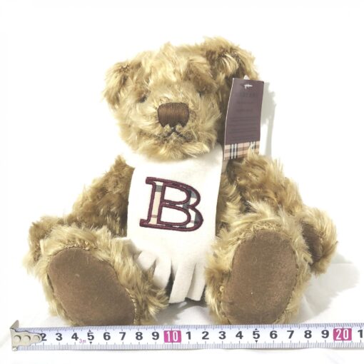 Burberry - Brown teddy bear with logo scarf - Image 8