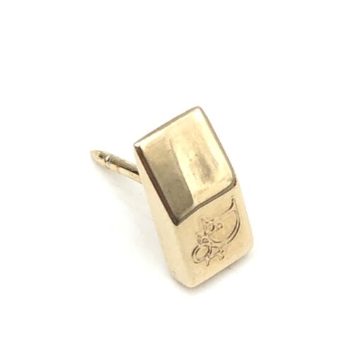 Christian Dior - Gold Tone Tie Tac With Chain - Image 8