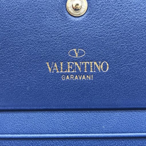 Valentino Garavani - Blue leather wallet with metal studs - Image 8