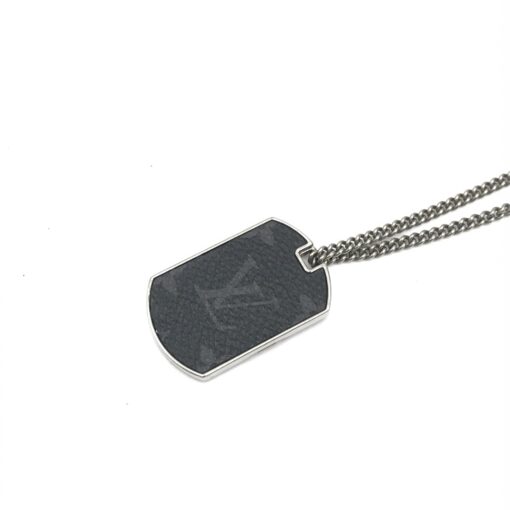 Louis Vuitton - MONOGRAM ECLIPSE PLATE NECKLACE - Image 9