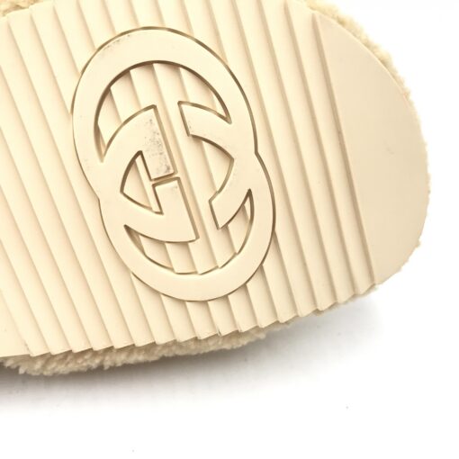 Gucci - North Face collaboration shearling slide sandals - Image 9