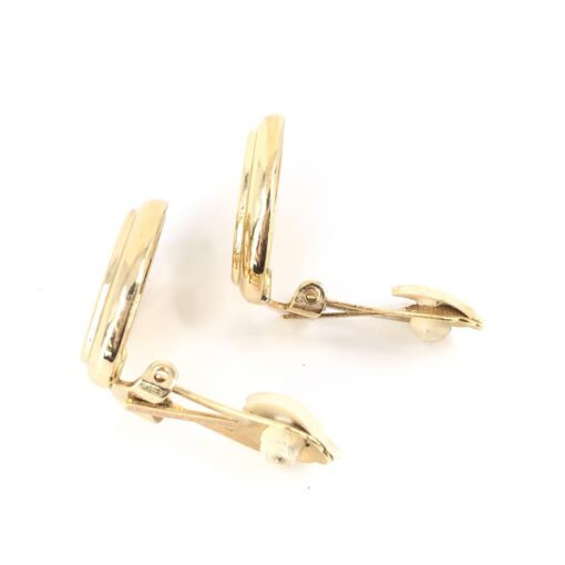Christian Dior - gold tone logo clip-on earrings - Image 9