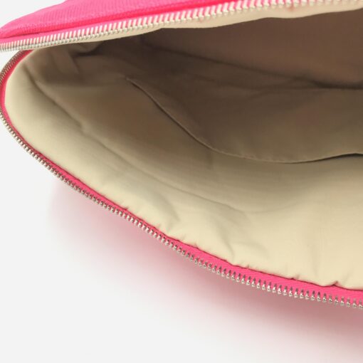 Hermès - Pink Cotton Zip Bolide Pouch - Image 9