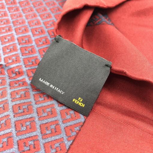 Fendi - Silk Scarf With Geometric Pattern - Image 9