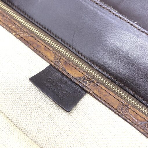 Gucci - Horsebit Croco and Canvas - Image 9