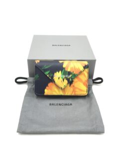 Balenciaga - Floral Patterned Leather Paper Mini Wallet
