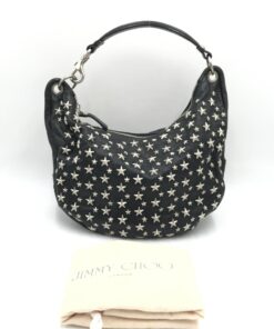 Jimmy Choo - Star studded black leather hobo bag