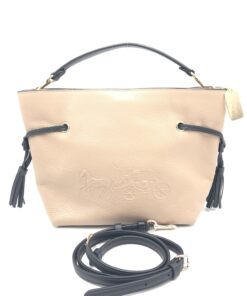 Coach - Beige Leather Crossbody Shoulder Bag