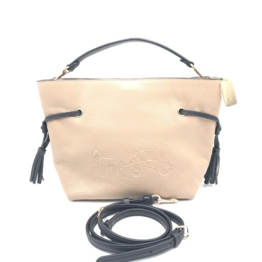 Coach - Beige Leather Crossbody Shoulder Bag