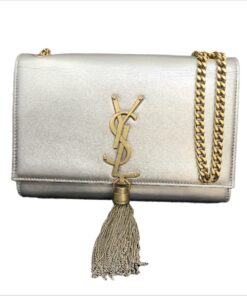 Yves Saint Laurent - Metallic Silver Kate Leather Shoulder Bag