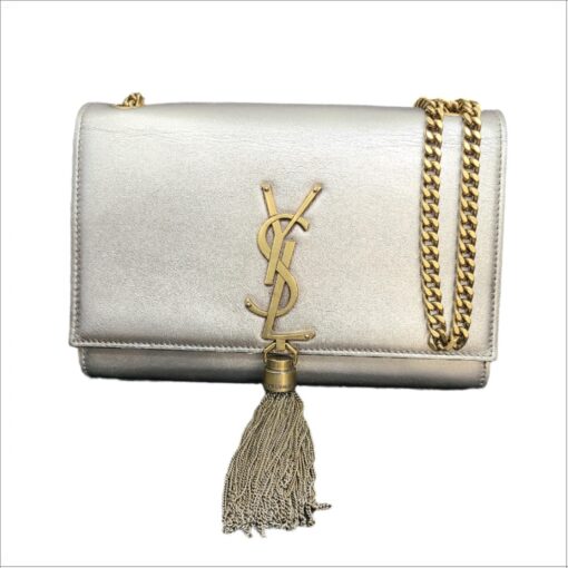 Yves Saint Laurent - Metallic Silver Kate Leather Shoulder Bag