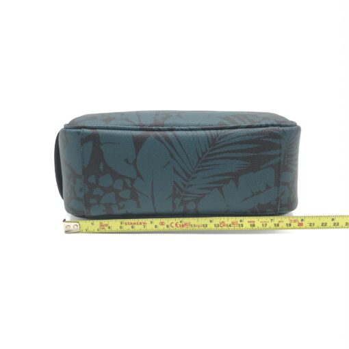 Yves Saint Laurent - Blue Black Leaves Canvas Toiletry Handbag - Image 11