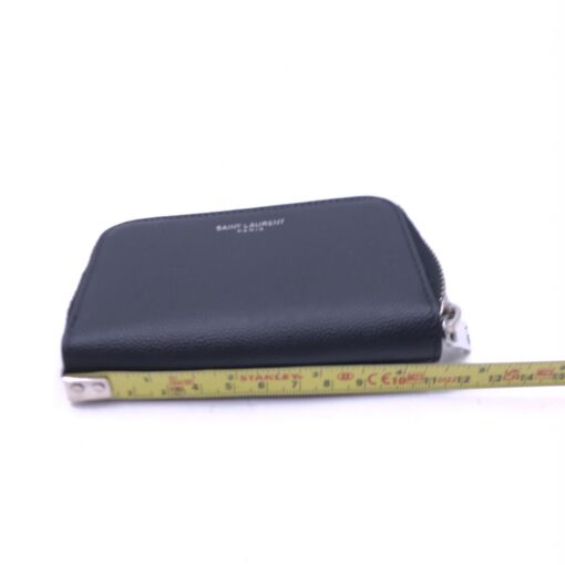 Yves Saint Laurent - Black grainy leather zip coin purse - Image 11