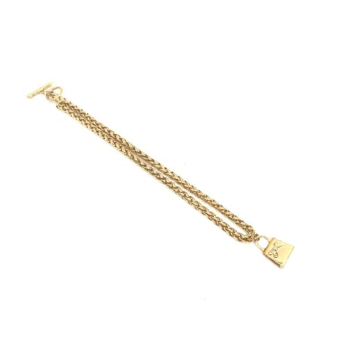 Fendi - Gold Plated Chain Necklace With Padlock Charm - Image 2