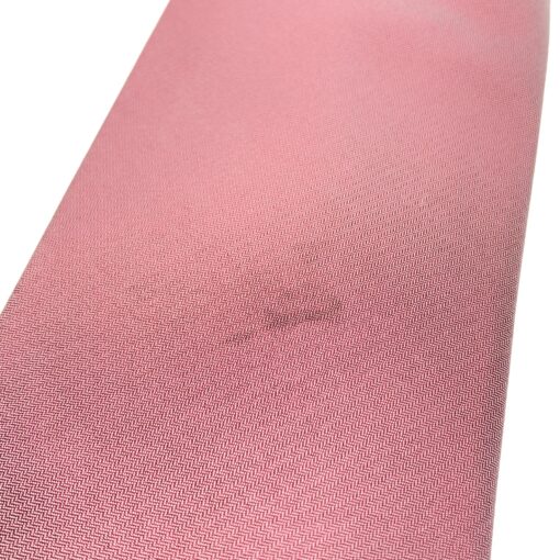 Louis Vuitton - Pink Silk Embroidered Logo Tie - Image 4