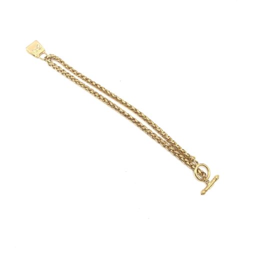 Fendi - Gold Plated Chain Necklace With Padlock Charm - Image 4