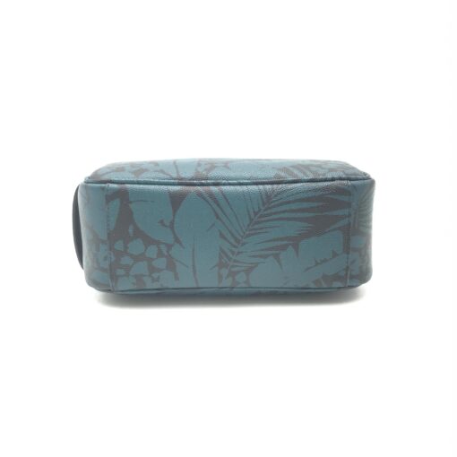 Yves Saint Laurent - Blue Black Leaves Canvas Toiletry Handbag - Image 5