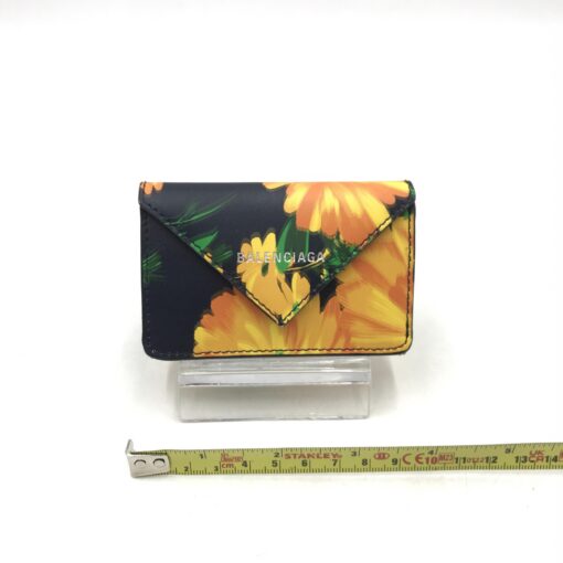 Balenciaga - Floral Patterned Leather Paper Mini Wallet - Image 6