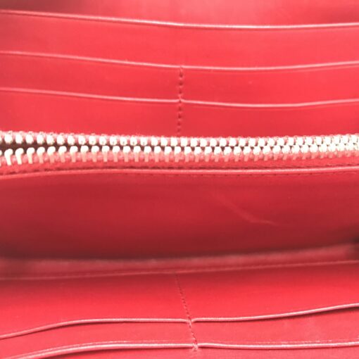 Prada - Red Studded Leather Zip Wallet - Image 6