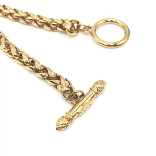 Fendi - Gold Plated Chain Necklace With Padlock Charm - Image 6