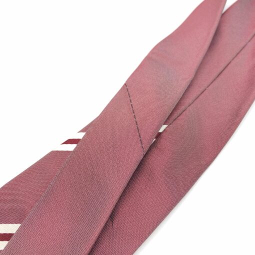 Louis Vuitton - Pink Silk Embroidered Logo Tie - Image 9
