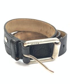 Gucci - Black Microguccissima Leather Belt