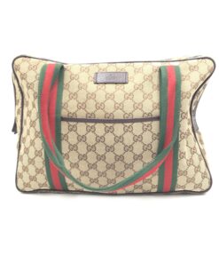 Gucci - GG Canvas Tote Bag With Stripes