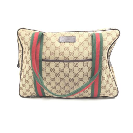 Gucci - GG Canvas Tote Bag With Stripes