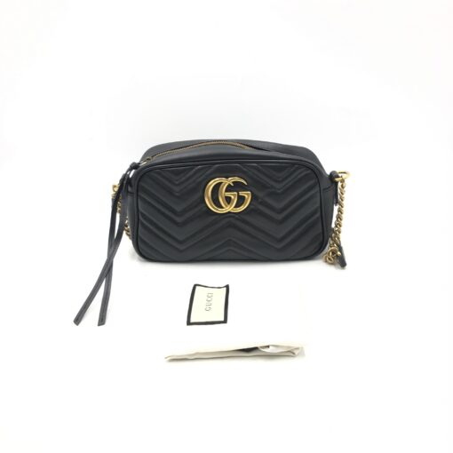 Gucci - GG Marmont Small Black Matelasse Camera Bag