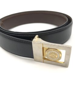 Chanel - Black Leather Belt  Size 42/105cm