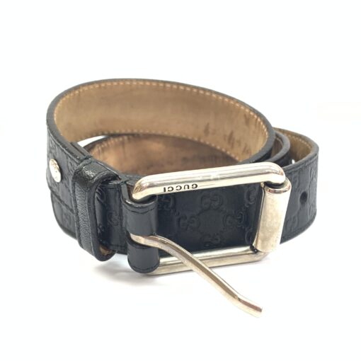 Gucci - Black Microguccissima Leather Belt