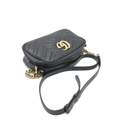 Gucci - GG Marmont Small Black Matelasse Camera Bag - Image 10