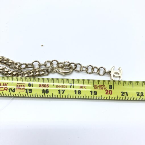 Chanel - Gold tone Heart Choker Necklace With Logo - Image 11