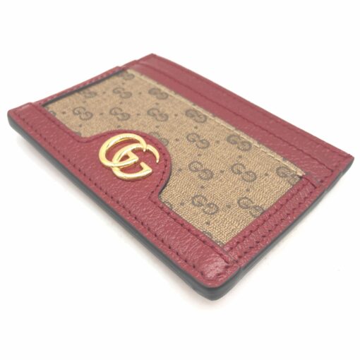 Gucci - GG Supreme Card Case In Burgundy - Image 6