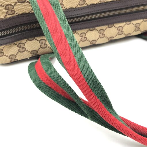 Gucci - GG Canvas Tote Bag With Stripes - Image 7