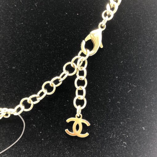 Chanel - Gold tone Heart Choker Necklace With Logo - Image 9