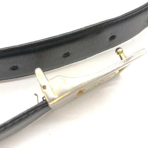 Chanel - Black Leather Belt  Size 42/105cm - Image 9