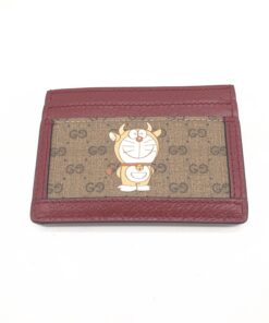 Gucci - GG Supreme Card Case In Burgundy