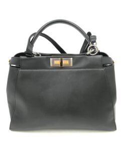 Fendi - Black leather Peekaboo handbag